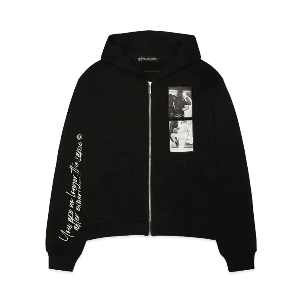 A GOOD BAD INFLUENCE LIFE IS ZIP UP HOODIE "BLACK"