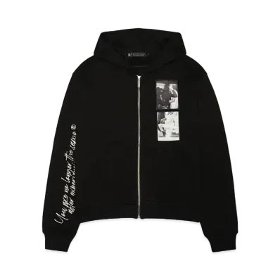 A GOOD BAD INFLUENCE LIFE IS ZIP UP HOODIE "BLACK"
