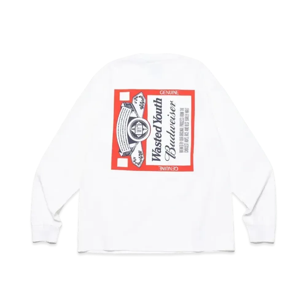Wasted Youth L/S T-Shirt "White" / VERDY