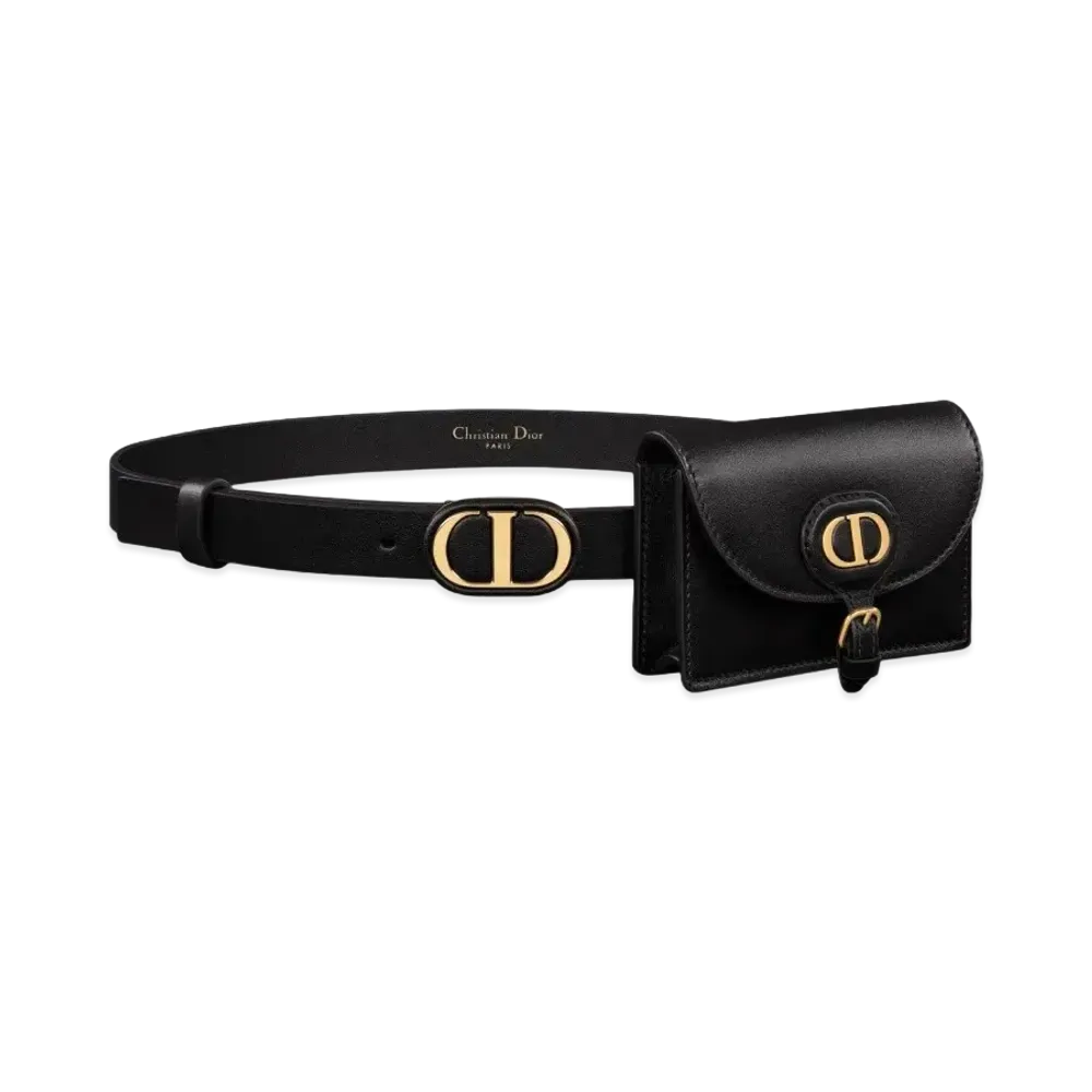 Dior 20mm Bobby Belt Removable Pouch Smooth Calfskin "Black"