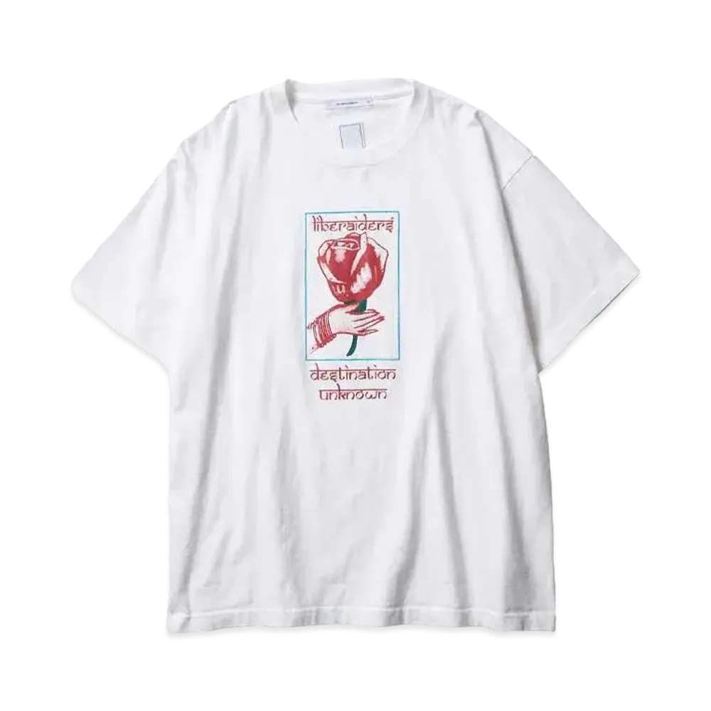 Liberaiders LR ROSE TEE "WHITE"