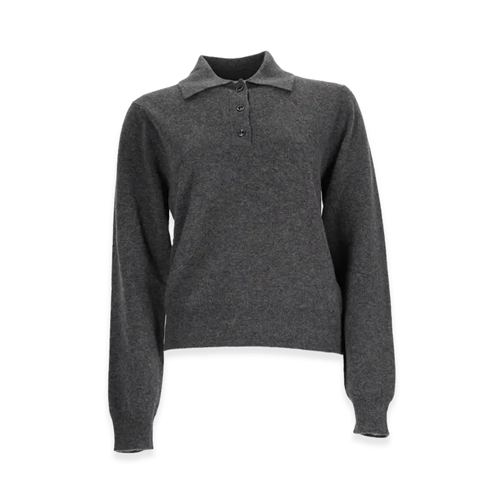 Maison Margiela Women's Top In Maglia Polo "Gray"