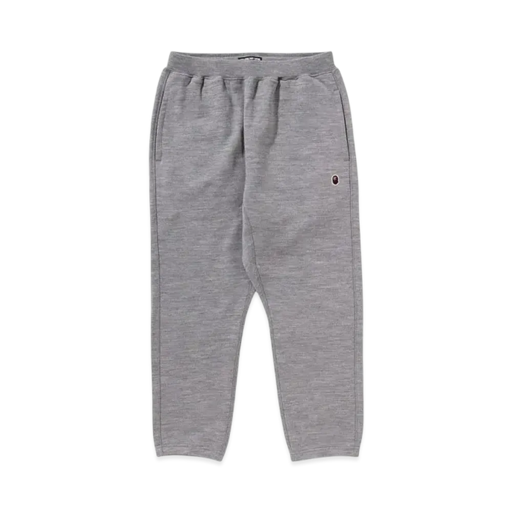 A BATHING APE Mr. BATHING APE 24FW College Sweat Pants "Gray"
