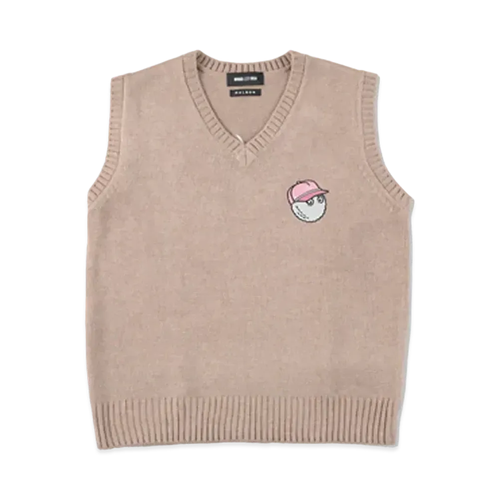 WIND AND SEA x Malbon Golf Knit Vest "Sea Brown"