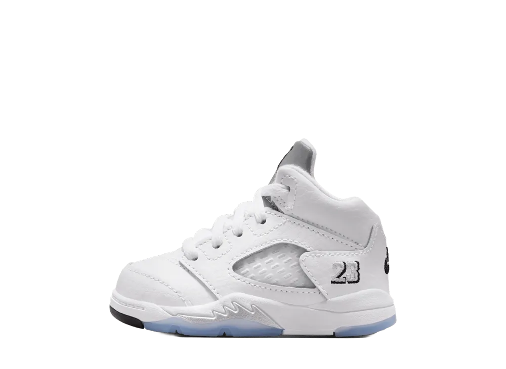 ナイキ TD ジョーダン5 レトロ "ホワイト/メタリックシルバー" (キッズ)