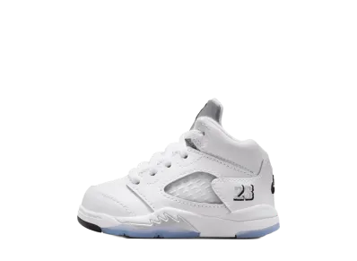 Nike TD Jordan 5 Retro "White/Metallic Silver"