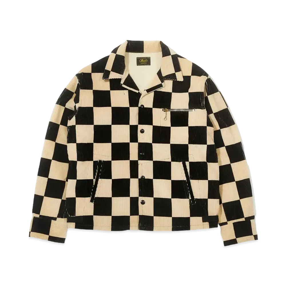 THE REAL McCOY'S Buco Checkered Corduroy Jacket "White Black"