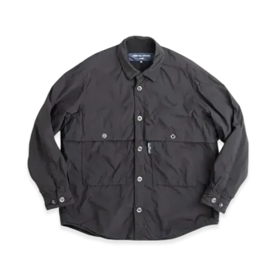 COMME des GARCONS HOMME Nylon TypewriterWool Serge Shirt Jk "Black"