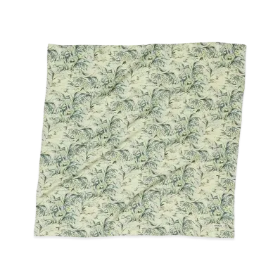 AURALEE Printed Airy Silk Scarf - Large "Pale Green"