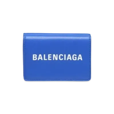 BALENCIAGA Everyday Daily Mini Wallet "Blue/White"