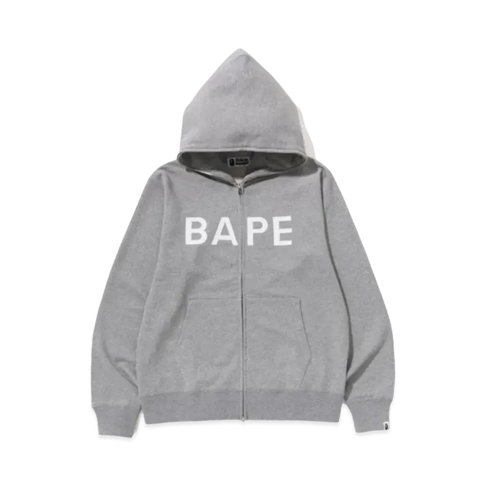 A BATHING APE Bape Full Zip Hoodie M "Gray"
