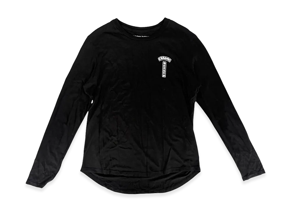 クロムハーツ ホースシュー ＆ ダガー ロングスリーブ Tシャツ "ブラック"