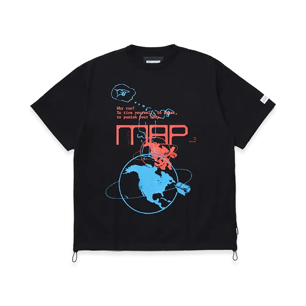 NEIGHBORHOOD Map . Crewneck SS "Black"