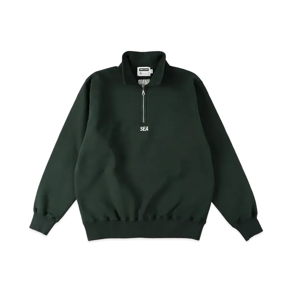 WIND AND SEA x Red Wood Classics Spirit Bear Half Zip "Park Green"