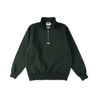 WIND AND SEA x Red Wood Classics Spirit Bear Half Zip "Park Green"