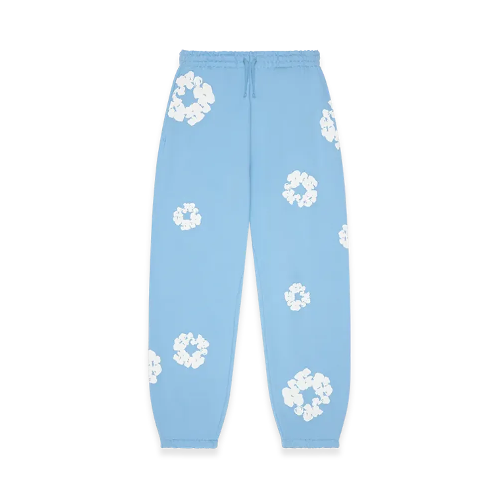 DENIM TEARS Cotton Wreath Sweatpants "Light Blue"