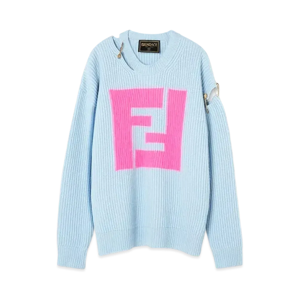 FENDI x Versace Fendace Cut Out Jumper "Blue"