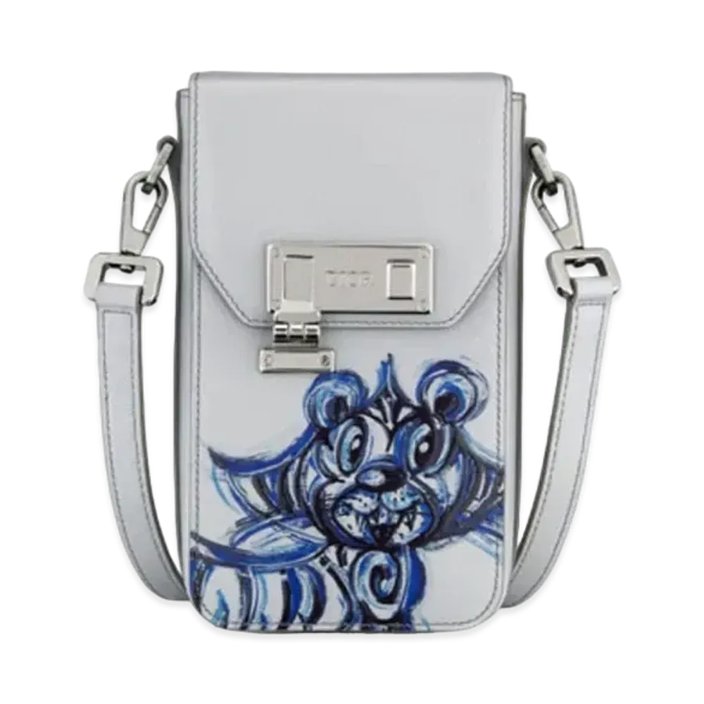 Dior And Kenny Scharf Virtical Pouch Smooth Calfskin "Gray"
