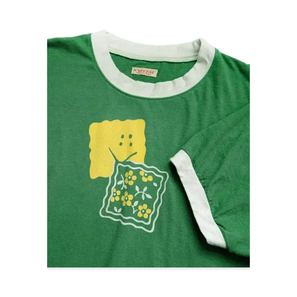 KAPITAL 20 India Ringer Tee "Green"