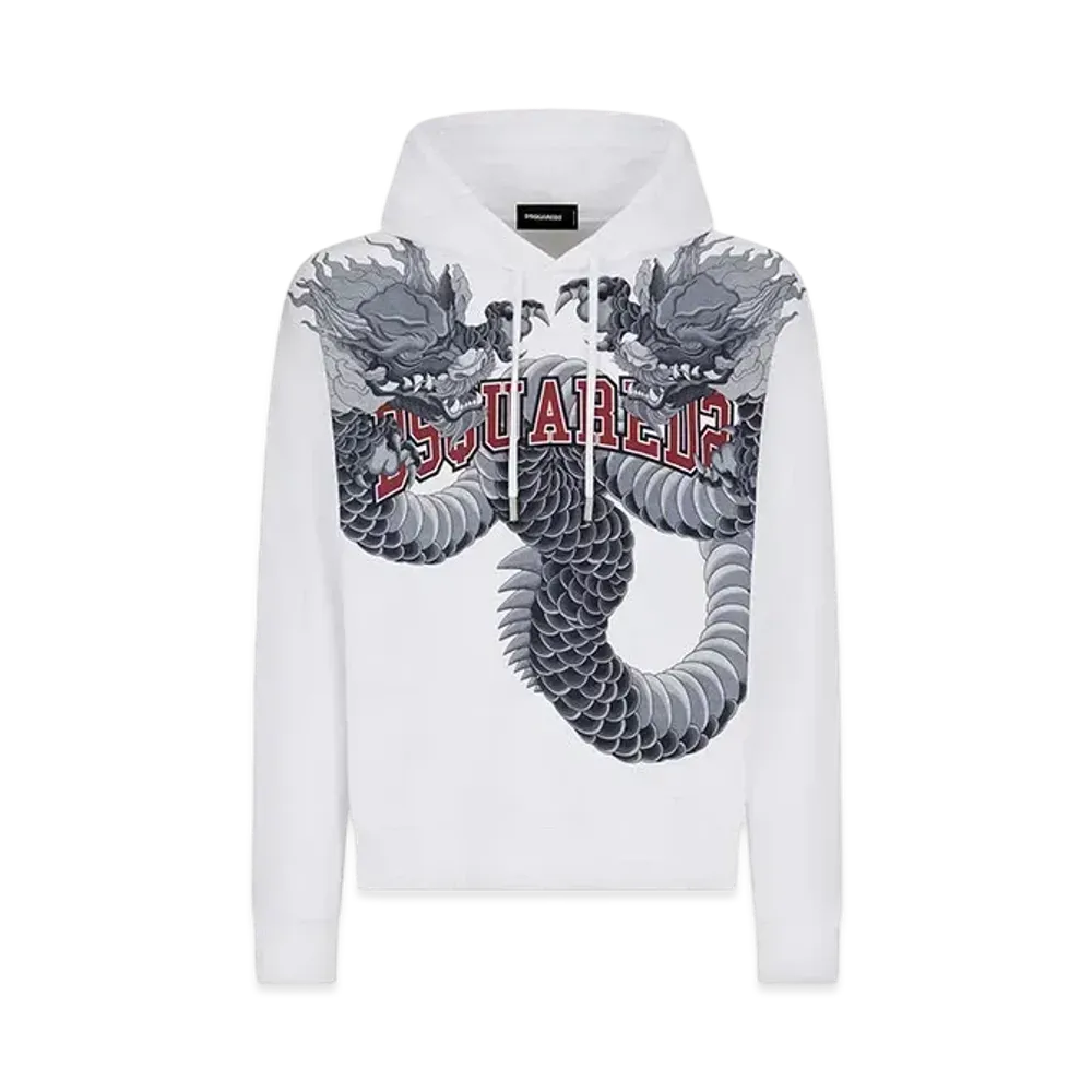 Dsquared2 Regular Fit Hoodie Sweatshirt "White"
