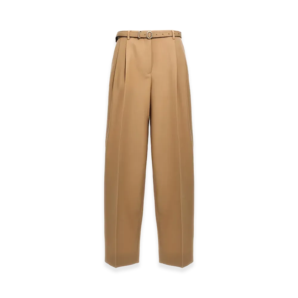 Jil Sander Women's Gabardine Belt Pants "Beige"