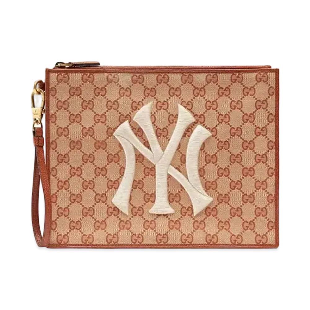 GUCCI x NY Yankees GG Canvas Clutch Bag