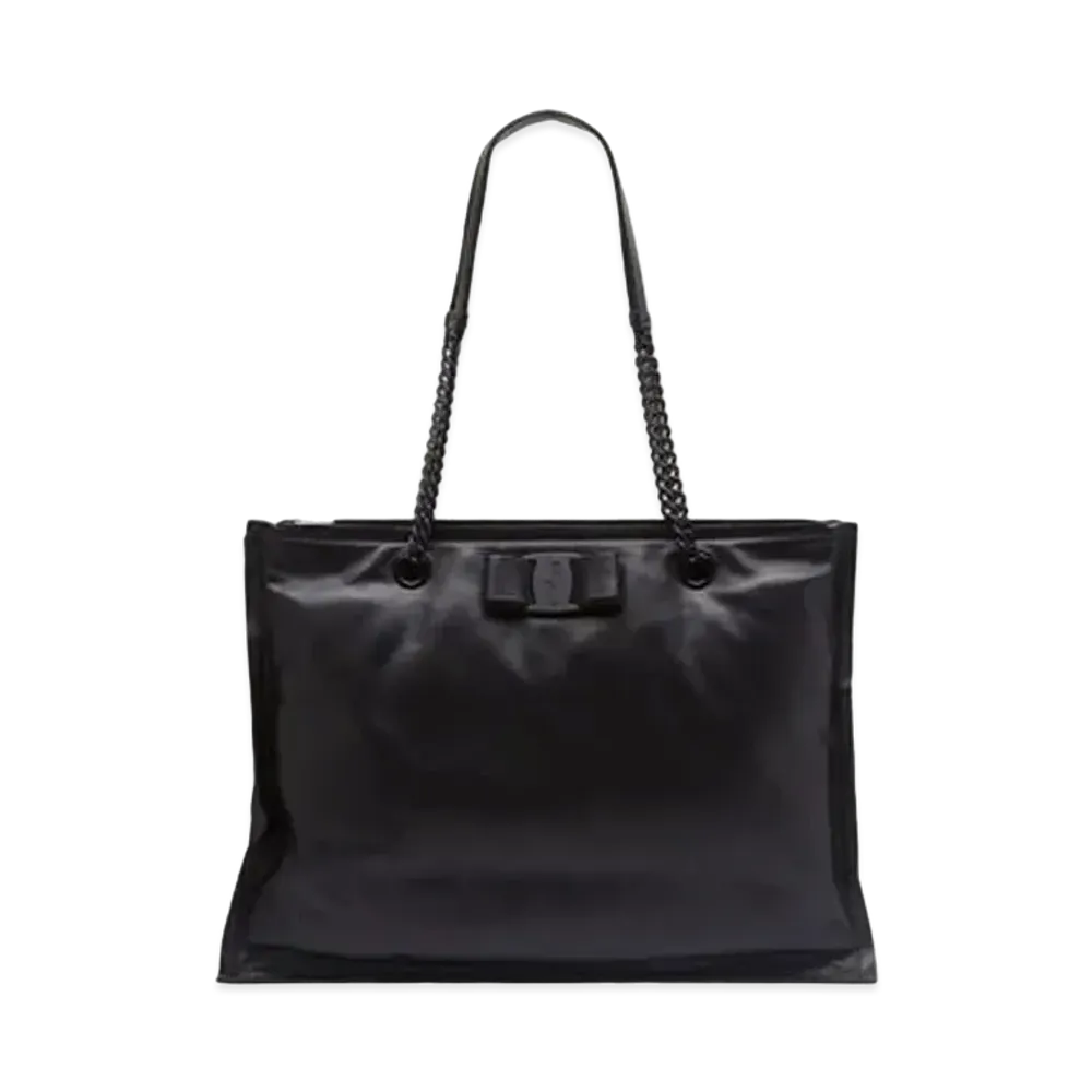 Salvatore Ferragamo Viva Bow Tote Bag (L) "Black"