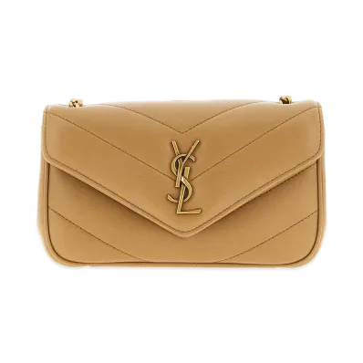 Saint Laurent Women's Loulou Mini Crossbody Bag "Beige"
