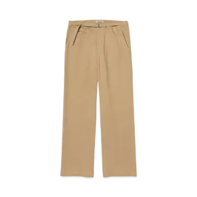 AURALEE Washed Finx Chino Belted Pants "Camel"