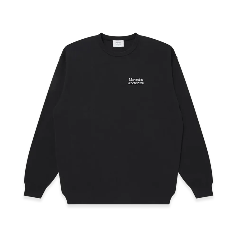 Mercedes Anchor inc. Cashmere Blended Crew Knit Sweater "Black"