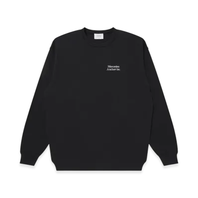 Mercedes Anchor inc. Cashmere Blended Crew Knit Sweater "Black"
