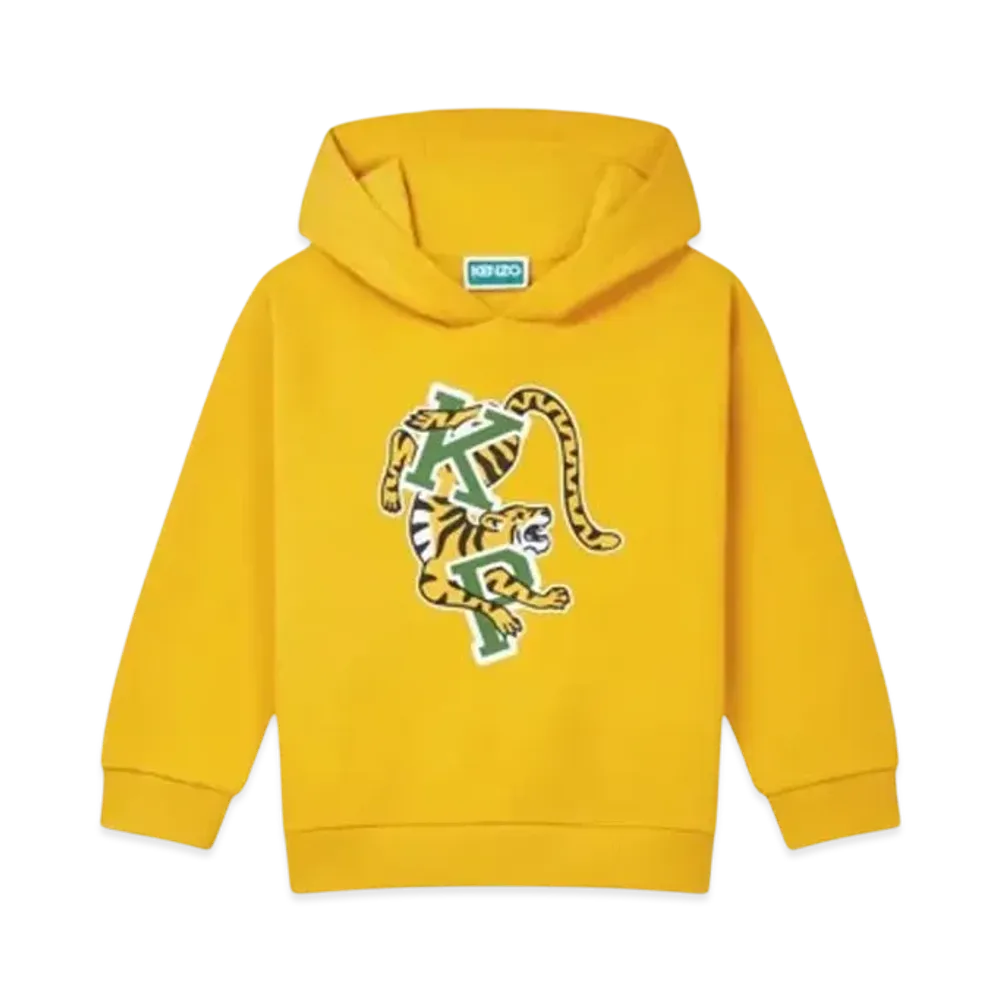 KENZO 'Blue Jungle' Print Hoodie "Honey"