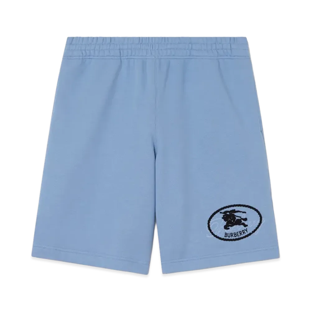 Burberry Knight Stamp Cotton Shorts "Cornflower Blue"