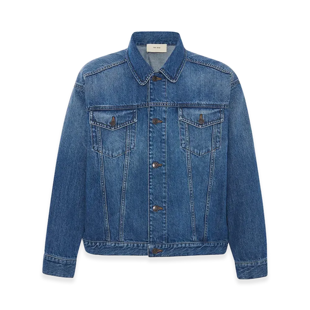 The Row Seb Cotton Jacket "Washed Blue"