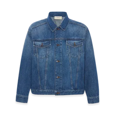 The Row Seb Cotton Jacket "Washed Blue"