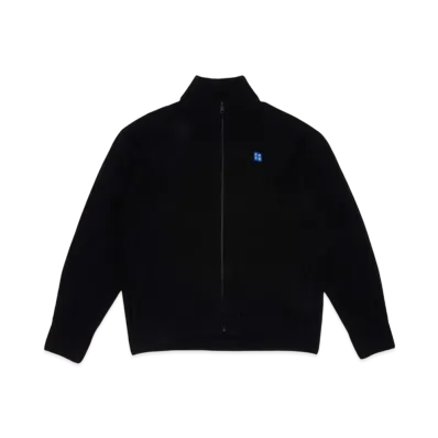 ADERERROR Tag Knit Zip-Up 01 "Black"