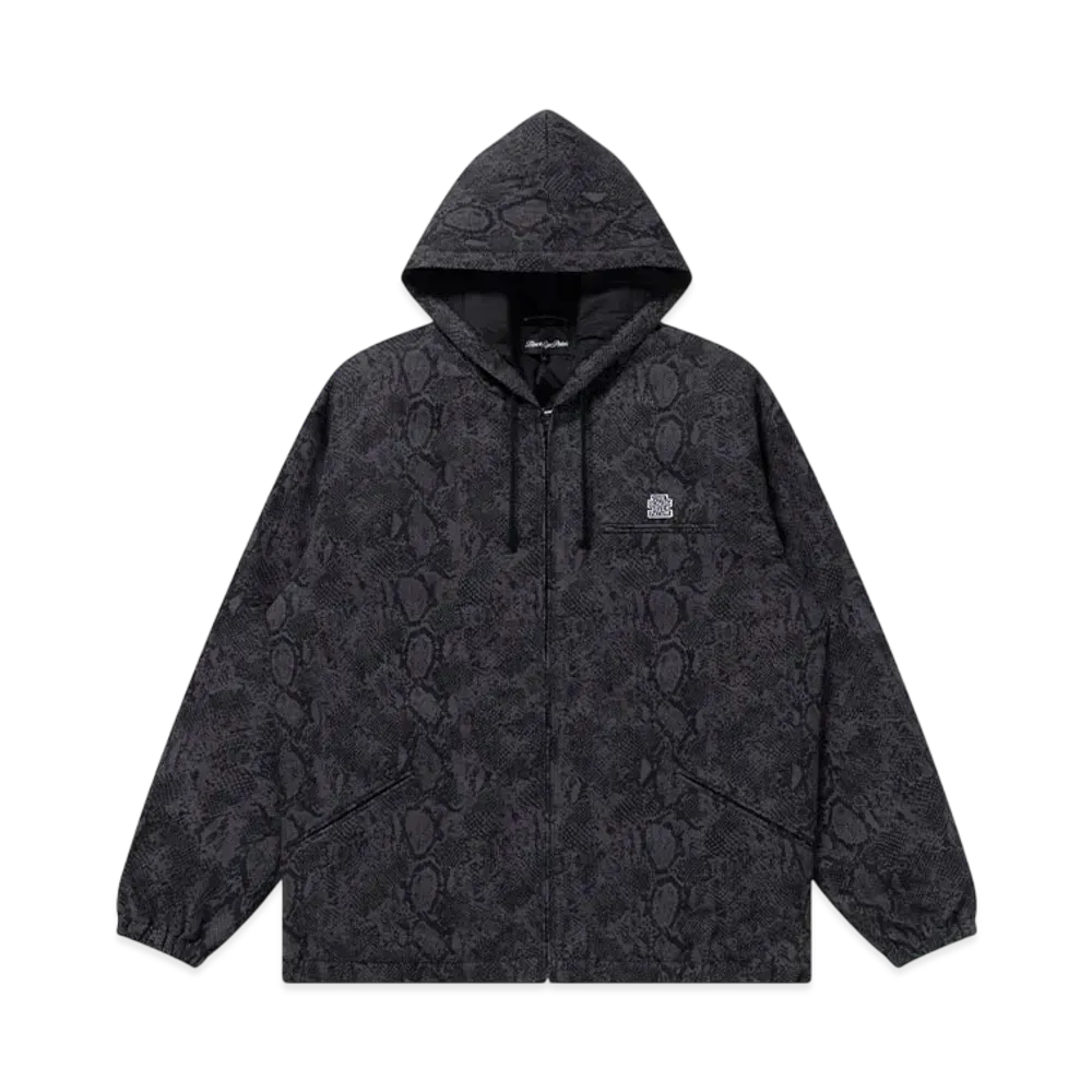 Blackeyepatch Small Og Python Patterned Hooded Jacket "Black"
