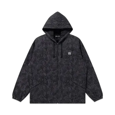 Blackeyepatch Small Og Python Patterned Hooded Jacket "Black"