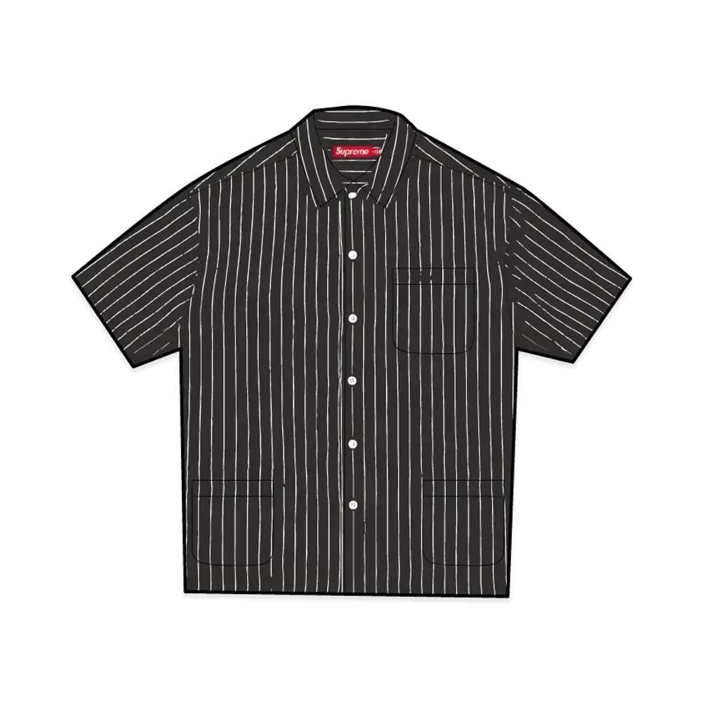 Supreme Stripe S/S Pajama Shirt "Black"