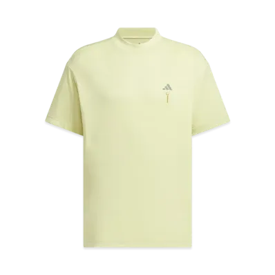 adidas Golf Heat. Rdy Back Graphic Mockneck Short Sleeve T-shirt "Powder Yellow"