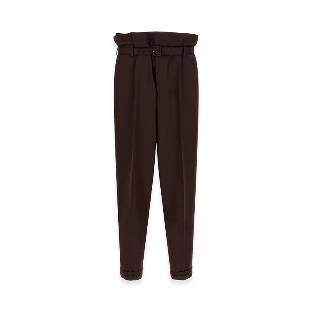 Saint Laurent Paper-Bag Pants "Purple"