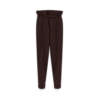 Saint Laurent Paper-Bag Pants "Purple"