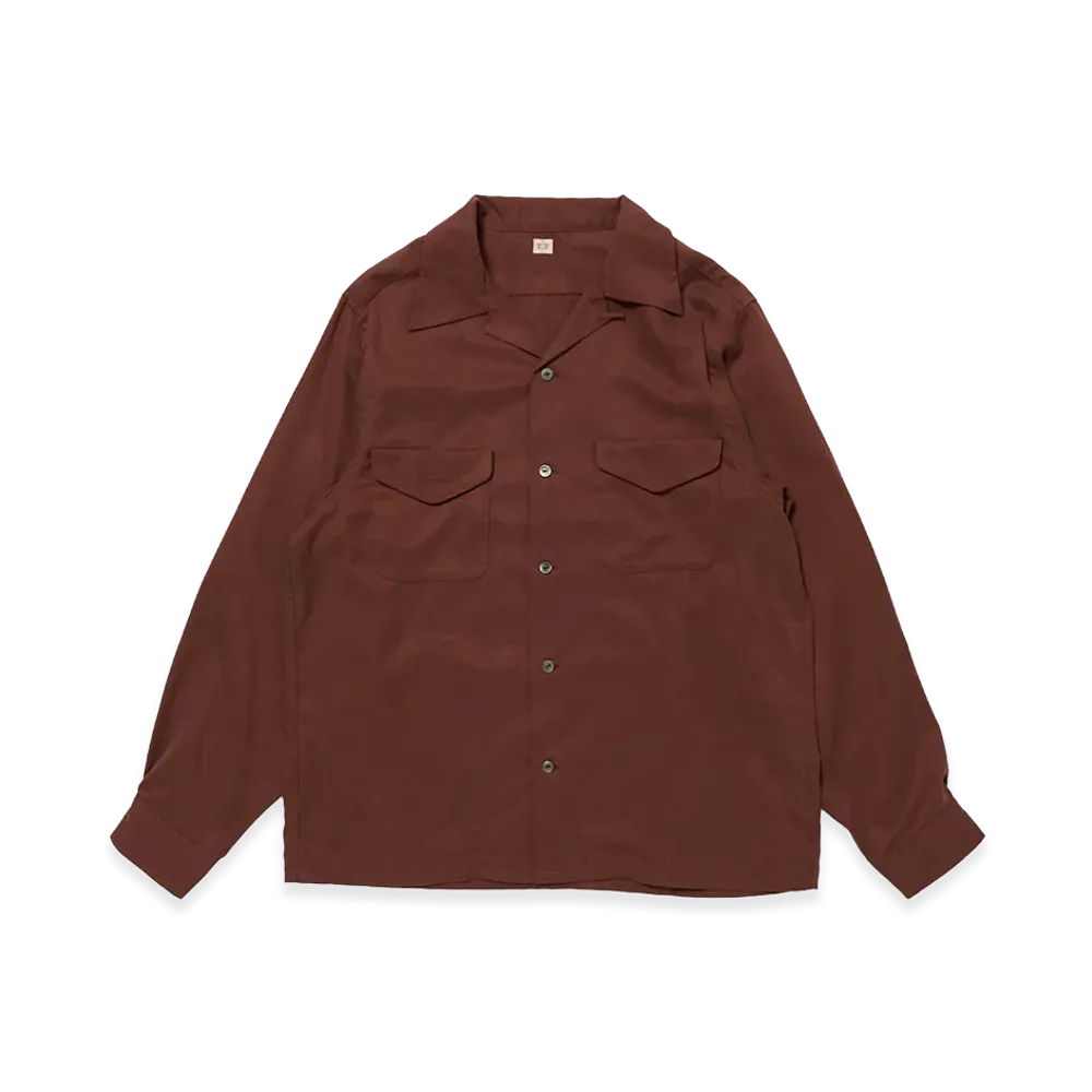 T.T Taiga Takahashi LOT.101 Open Collar Shirt "Brown"