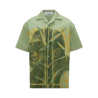 JW ANDERSON POL ANGLADA Short Sleeve Shirt "Green"