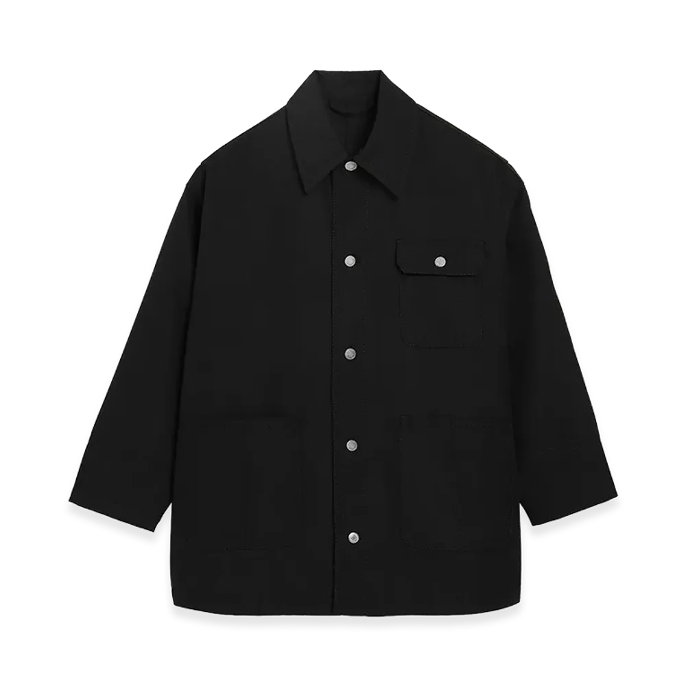 AMI PARIS New Wool Worker Jacket "Black"