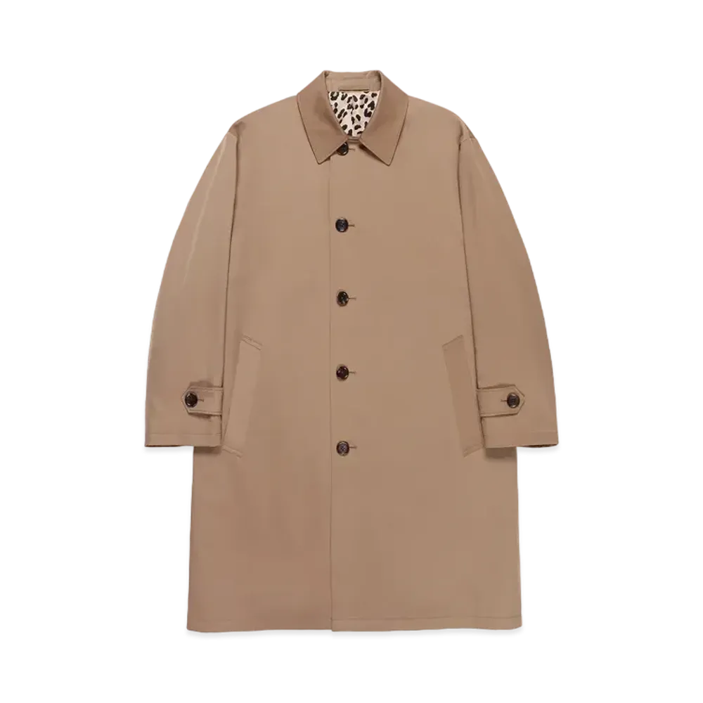 WACKO MARIA BAL COLLAR COAT (IMPOET FABRIC / OLMETEX) "Light Brown"