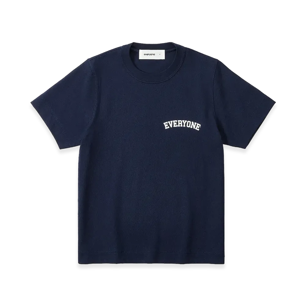 everyone Women's Collegiate Logo Tee Shirt "Navy/White"
