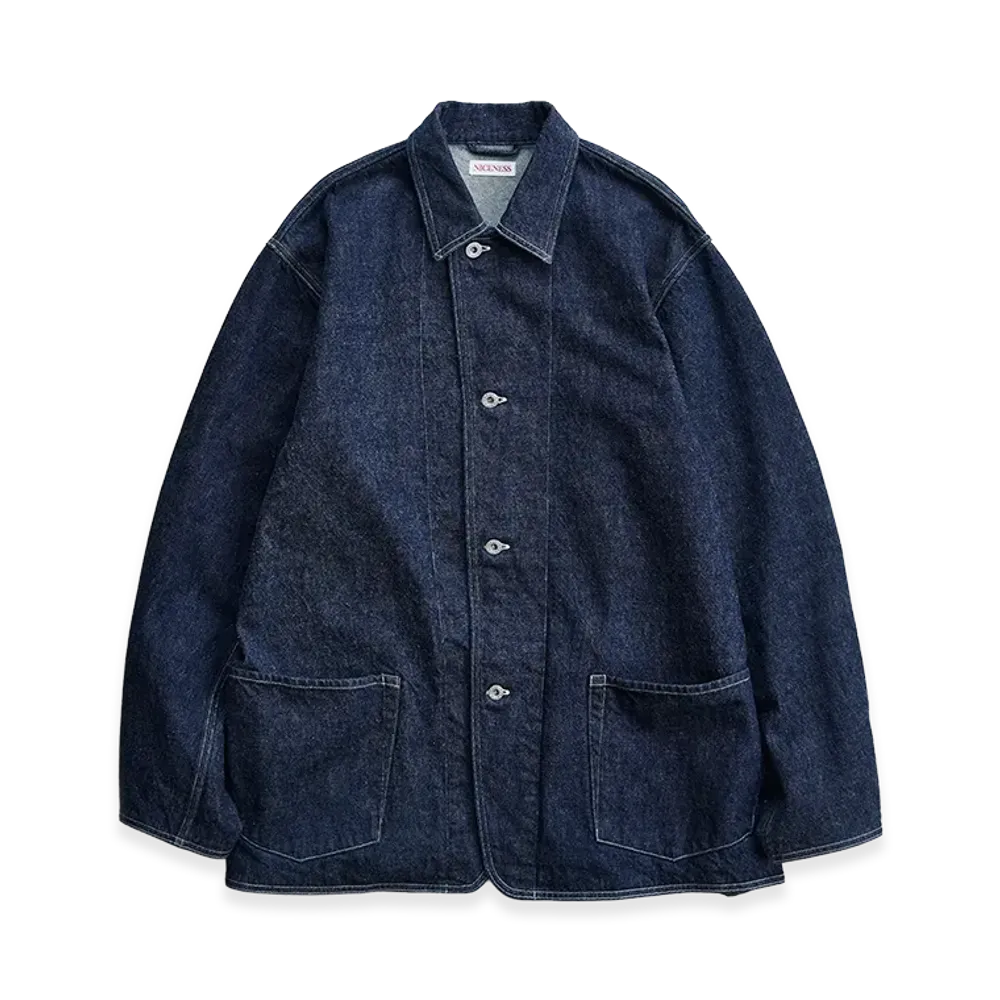 NICENESS Leeroy Raw Denim Coverall "Indigo"