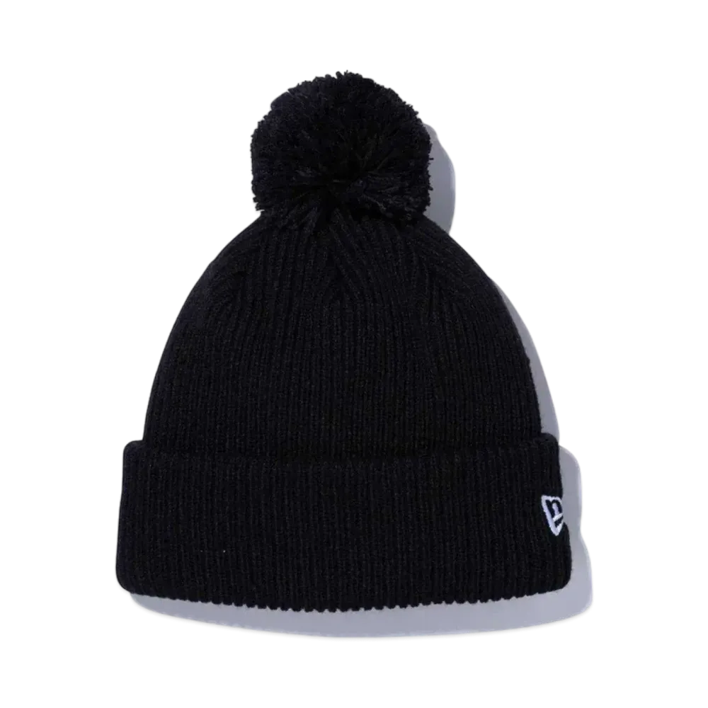 NEW ERA Kid's Pom Pom Knit Rib "Black"