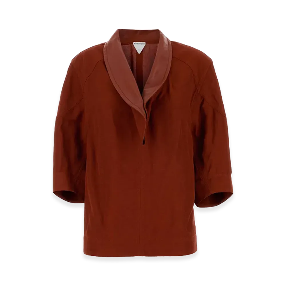 Bottega Veneta Women's Tiziano Red Viscose Blend Blouse "Red"